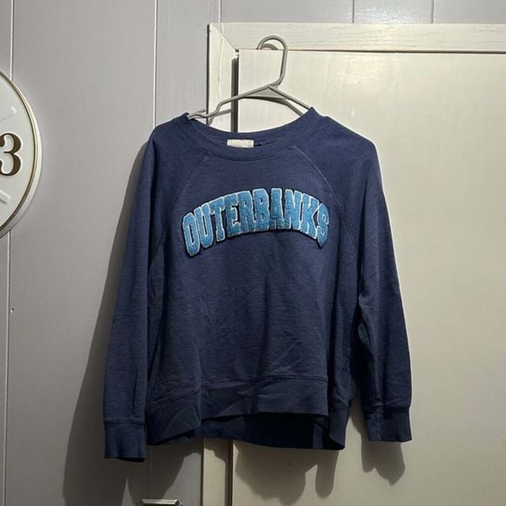 Altar'd State Navy Blue Crew Neck sweatshirt